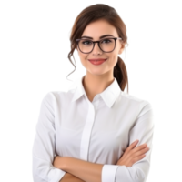 Attractive school teacher isolated png