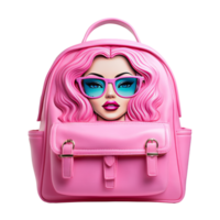 rosado colegio mochila aislado png