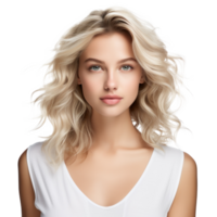 Beautiful blondie girl portrait png