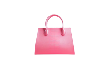 Pink designer bag isolated png