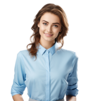 Smiling young woman isolated png
