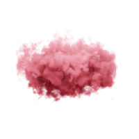 pink cloud cartoon 3d illustration png