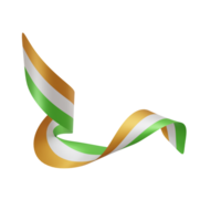 indian flag ribbon waving flag realistic 3d illustration png