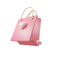 ilustración de icono 3d de bolsa de compras png