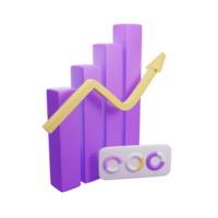 graph chart, infographic 3d icon png