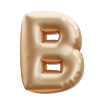 3d rendering of a realistic alphabet helium balloon font png