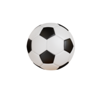 Realistic football soccer ball 3d rendering png