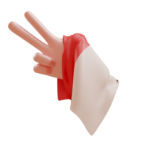3d hand- gebaar onafhankelijkheid dag van Indonesië illustratie, handen Holding vlag vieren Indonesisch onafhankelijkheid dag. 3d renderen png