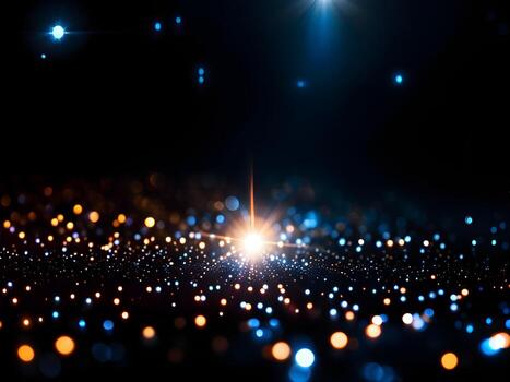 abstract background with bokeh defocused lights and sparkles. Generative AI photo