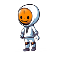 Halloween carino cartone animato personaggio stile generativo ai. png