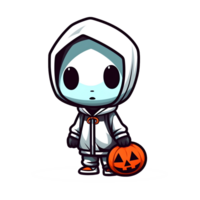 halloween cute cartoon character style generative AI. png