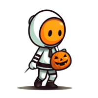 halloween cute cartoon character style generative AI. png