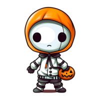 halloween cute cartoon character style generative AI. png