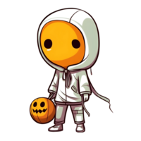 halloween cute cartoon character style generative AI. png