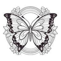 Stained Glass Butterfly Coloring Page photo