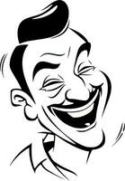 man laughing hard vector