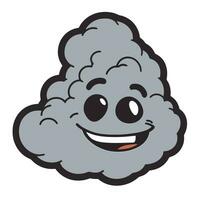 Cartoon Happy Cloud vector