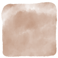 Watercolor square shape, hand painted png