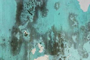 Background Pattern, Texture of Peeling Painted on Blue Grunge Wall with Copy Space for Text Decorated photo