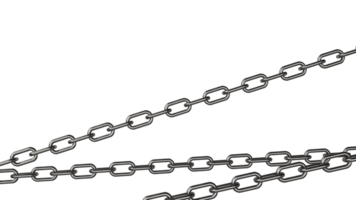 The metal chain png image 3d rendering