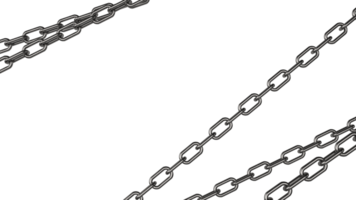 The metal chain png image 3d rendering