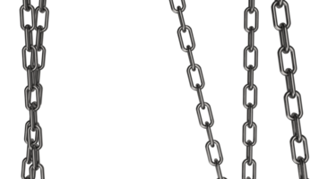 The metal chain png image 3d rendering