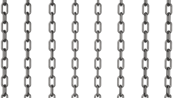 The metal chain png image 3d rendering