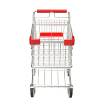 The shopping trolley  for e shopping and shopping online concept 3d rendering png