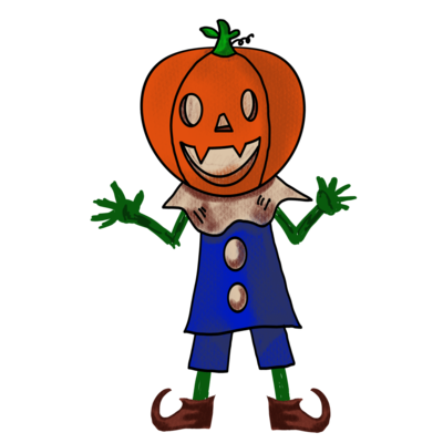 Conjunto de personagens jack'o lantern concept