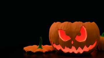 The jack o lantern pumpkin for halloween content 3d rendering photo