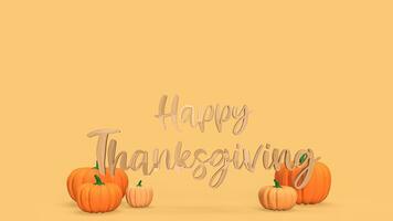 The pumpkin for Thanksgiving day concept 3d rendering photo