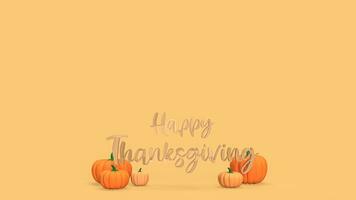 The pumpkin for Thanksgiving day concept 3d rendering photo