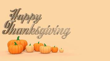 The pumpkin for Thanksgiving day concept 3d rendering photo