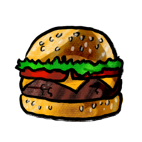 el hamburguesa dibujo imagen para rápido comida contenido. png