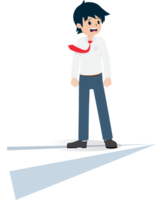 Salary Man Business Isolated Person People Cartoon Character Flat illustration Png