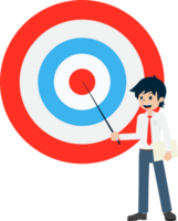 Salary Man  Present and point at the center of the target. Present own goals png