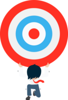 Salary Man bearing a giant target on his back alone png