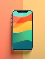 mobile phone mockup design template, generative ai photo