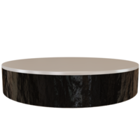 3d render of a white hemispherical podium. Scene to show cosmetic products presentation. Mock up design empty space. Showcase, shopfront, display case png