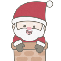 santa fastnat i de skorsten png