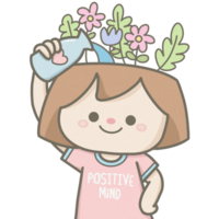 Good mental health girl png