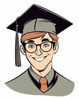 man graduating Illustration vector