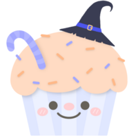 söt pastell halloween muffin png