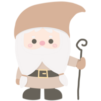 mignonne gnome en portant sceptre png