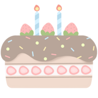 Chocolate Strawberry birthday cake png