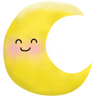 feliz sorrir lua png