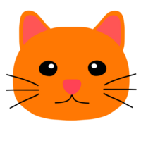 cute orange cat png