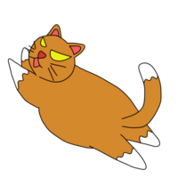 orange cat jump png