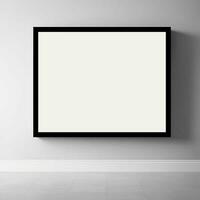 Minimalistic Big empty wall frame mockup for living room interior decor, Blank frame mockup for product presentation, Empty picture wall frame mockup, product presentation wall frame photo