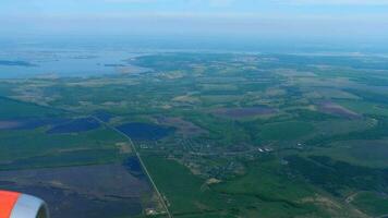 The aircraft descending before landing airport of Kazan, Russian Federation. video